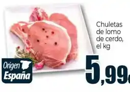 Unide Supermercados Chuletas de lomo de cerdo oferta