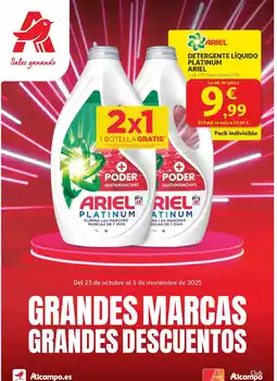 Alcampo ARIEL Detergente líquido platinum oferta