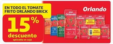 Alcampo En todo el tomate frito orlando brick oferta
