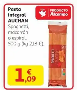 Alcampo AUCHAN Pasta integral oferta