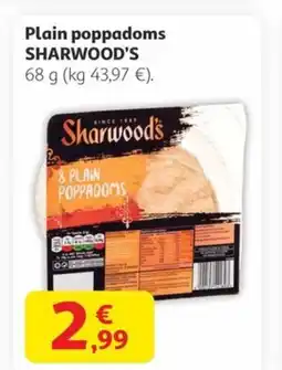 Alcampo SHARWOOD'S Plain poppadoms oferta
