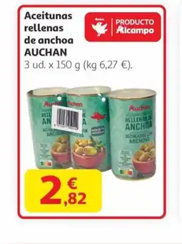 Alcampo AUCHAN Aceitunas rellenas de anchoa oferta