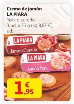 Alcampo LA PIARA Crema de jamón oferta