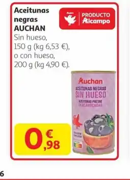 Alcampo AUCHAN Aceitunas negras oferta