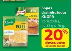 Alcampo KNORR Sopas deshidratadas oferta