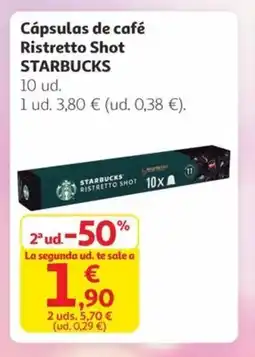 Alcampo STARBUCKS Cápsulas de café Ristretto Shot oferta