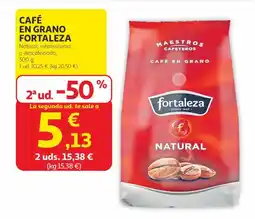 Alcampo FORTALEZA Café en grano oferta