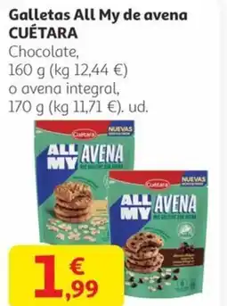 Alcampo CUÉTARA Galletas All My de avena oferta
