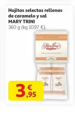 Alcampo MARY TRINI Hojitas selectas rellenas de caramelo y sal oferta