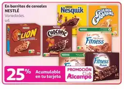 Alcampo NESTLÉ En barritas de cereales oferta