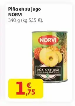 Alcampo NORVI Piña en su jugo oferta