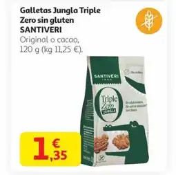Alcampo SANTIVERI Galletas Jungla Triple Zero sin gluten oferta