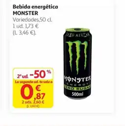 Alcampo MONSTER Bebida energética oferta