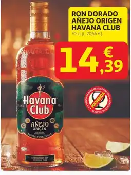 Alcampo HAVANA CLUB Ron dorado añejo origen oferta