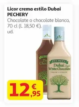 Alcampo PECHERY Licor crema estilo Dubai oferta
