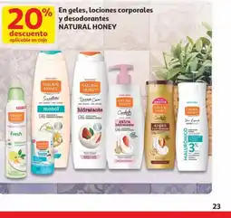 Alcampo NATURAL HONEY En geles, lociones corporales y desodorantes oferta