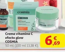 Alcampo COSMIA Crema vitamina C efecto glow oferta