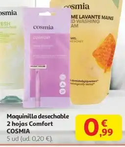 Alcampo COSMIA Maquinilla desechable 2 hojas Comfort oferta