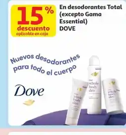 Alcampo DOVE En desodorantes Total (excepto Gama Essential) oferta
