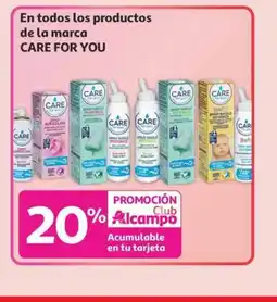Alcampo CARE FOR YOU En todos los productos de la marca oferta