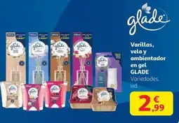 Alcampo GLADE Varillas, vela y ambientador en gel oferta