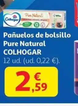 Alcampo COLHOGAR Pañuelos de bolsillo Pure Natural oferta