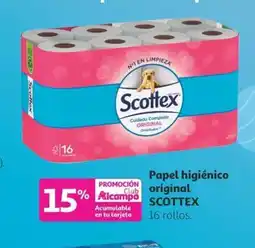 Alcampo SCOTTEX Papel higiénico original oferta