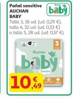 Alcampo AUCHAN BABY Pañal sensitive oferta