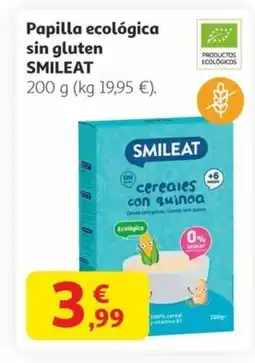 Alcampo SMILEAT Papilla ecológica sin gluten oferta