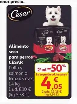 Alcampo CÉSAR Alimento seco para perros oferta