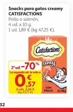Alcampo CATISFACTIONS Snacks para gatos creamy oferta