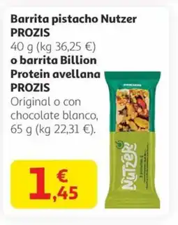 Alcampo PROZIS Barrita pistacho Nutzer oferta