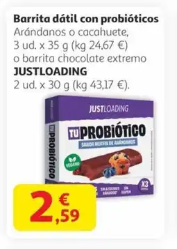 Alcampo JUSTLOADING Barrita dátil con probióticos oferta
