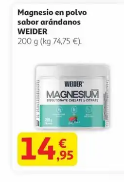 Alcampo WEIDER Magnesio en polvo sabor arándanos oferta