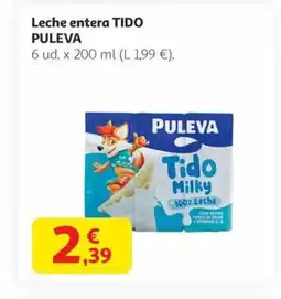 Alcampo TIDO PULEVA Leche entera oferta