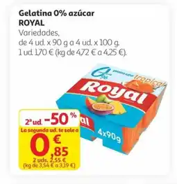 Alcampo ROYAL Gelatina 0% azúcar oferta