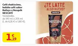 Alcampo NESCAFÉ Café shakissimo, bebida café sabor baileys o nesquik oferta