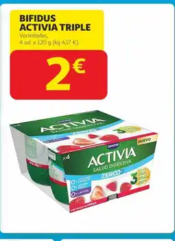 Alcampo Bifidus activia triple oferta