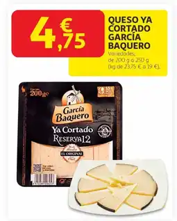 Alcampo GARCÍA BAQUERO Queso ya cortado oferta