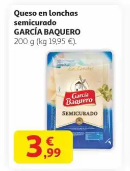 Alcampo GARCÍA BAQUERO Queso en lonchas semicurado oferta