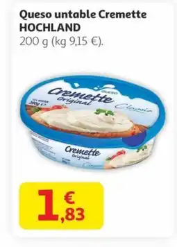 Alcampo HOCHLAND Queso untable Cremette oferta