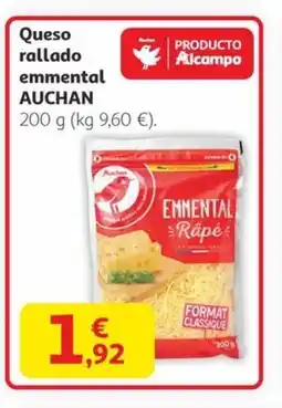 Alcampo AUCHAN Queso rallado emmental oferta