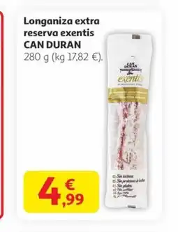 Alcampo CAN DURAN Longaniza extra reserva exentis oferta