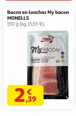 Alcampo MONELLS Bacon en lonchas My bacon oferta