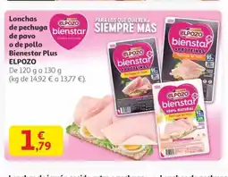Alcampo ELPOZO bienstar Lonchas de pechuga de pavo o de pollo Bienestar Plus oferta