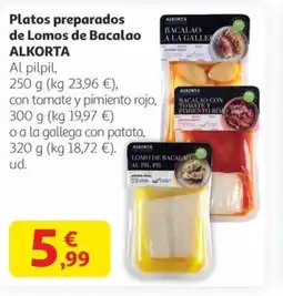 Alcampo ALKORTA Platos preparados de Lomos de Bacalao oferta