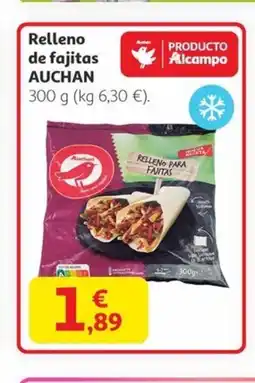 Alcampo AUCHAN Relleno de fajitas oferta