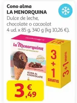 Alcampo LA MENORQUINA Cono alma oferta