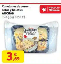 Alcampo AUCHAN Canelones de carne, setas y boletus oferta