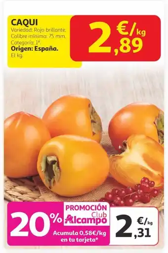 Alcampo Caqui oferta
